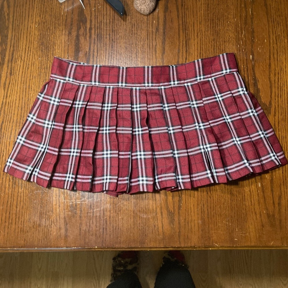 Plaid skirt Halloween schoolgirl cosplay Hogwarts griffindoor